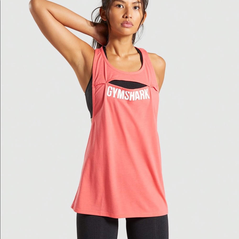 Gymshark Cut Out Vest Cloral size Large